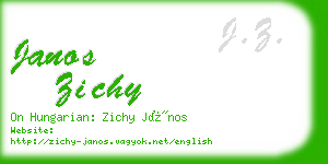 janos zichy business card